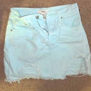 Forever 21 Light Blue Jean Skirt